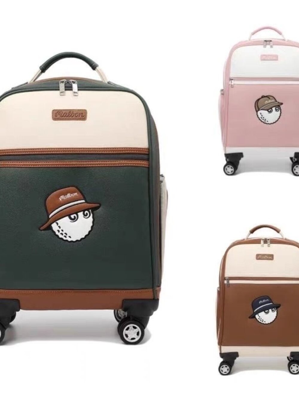 Malbon Golf Boston Bag With Wheels 3 Colors